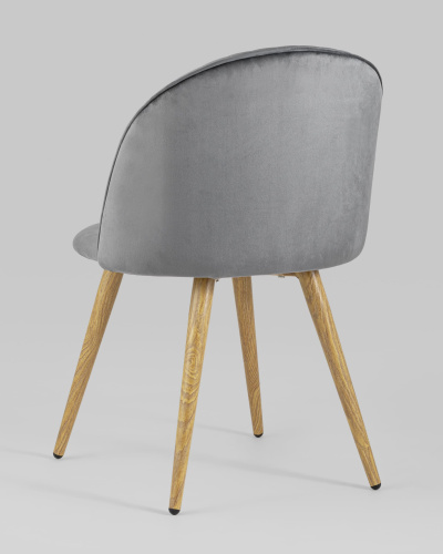 Стул Лион Страйпс велюр серый фото Стул Лион Страйпс велюр серый. Фото №7