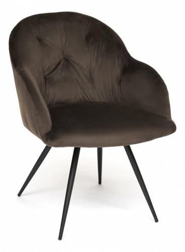 Кресло LIVORNO ( mod.1602 ) металл/ткань, 67х57х82см, серый вельвет (поставляется по 2 шт). Фото №1