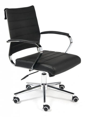 Кресло CITY-LOW кож/зам, черный. Фото №1