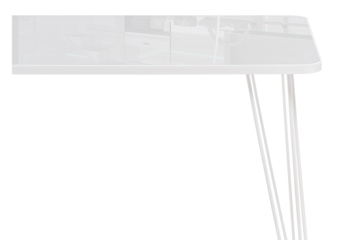 Стол стеклянный Хумфри белый. Фото №4