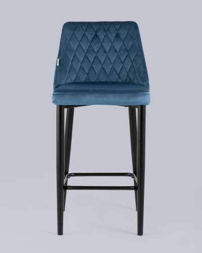 Стул полубарный Диего велюр пыльно-синий. Фото №5