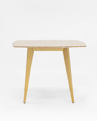 Стол обеденный Ричмонд 100*100 охра стеклянный. Фото