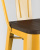 Стул барный TOLIX WOOD со спинкой желтый. Фото №9