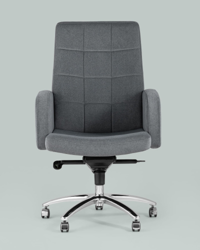 Кресло руководителя Лансет микровелюр темно-серый. Фото №5