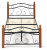 Кровать AT-803 Wood slat base дерево гевея/металл, 90*200 см (Single bed), красный дуб/черный. Фото №2
