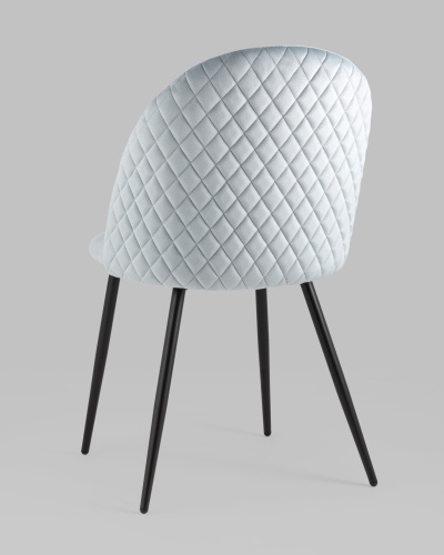 Стул Lilly велюр серо-голубой фото Стул Lilly велюр серо-голубой. Фото №7