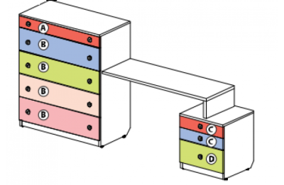 Стол с комодом и опорной тумбой Силуэт фото Стол с комодом и опорной тумбой Силуэт. Фото №2