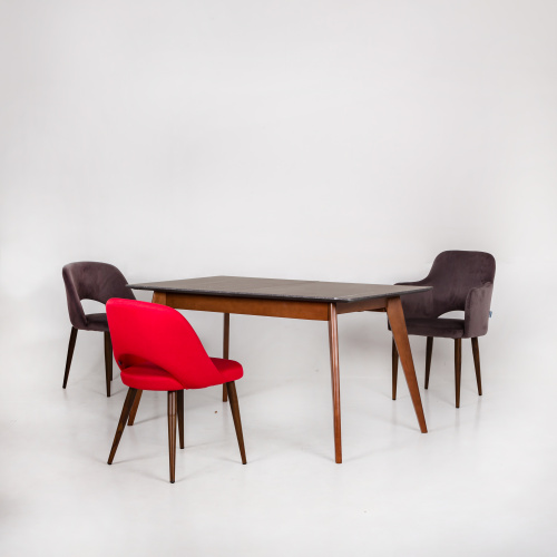 Стол Лунд раскладной 140-180 БУК-Мрамор Графит. Фото №9