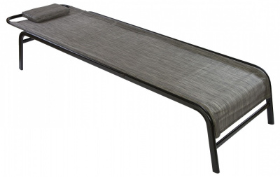 Шезлонг с регулируемой спинкой KEMER Черный. Фото