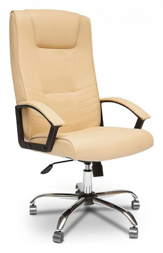 Компьютерное кресло MAXIMA Хром [кож/зам, бежевый, 36-34]  id -. Фото №1