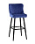 Стул барный Ститч велюр синий