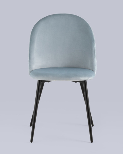 Стул Lilly велюр серо-голубой фото Стул Lilly велюр серо-голубой. Фото №5