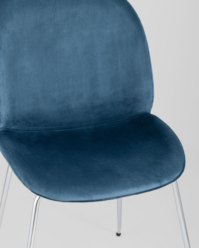 Стул Beetle маренго хромированные ножки. Фото №9