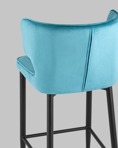Стул полубарный Матео велюр темно-бирюзовый. Фото №8