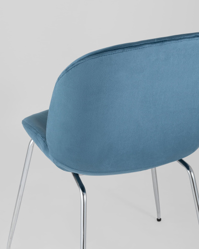 Стул Beetle маренго хромированные ножки. Фото №8