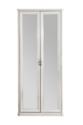 Шкаф Мишель 2-ств с зеркалом белый матовый. Фото