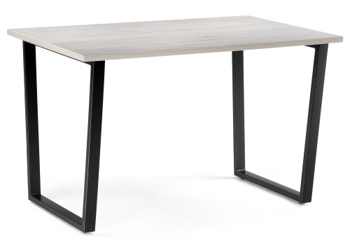 Стол деревянный Лота Лофт 140 25 мм юта / черный матовый. Фото №1