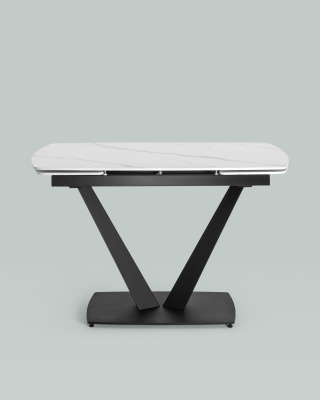 Стол обеденный Клео раскладной 120-180*90 керамика светлая. Фото