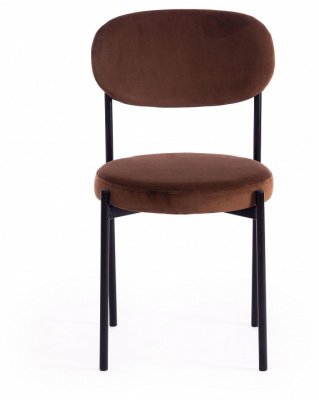 Стул REVO (mod. 7033) ткань/металл, 47х54х82 см, высота до сиденья 47 см, коричневый barkhat 11/черный (поставляется по 4 шт). Фото