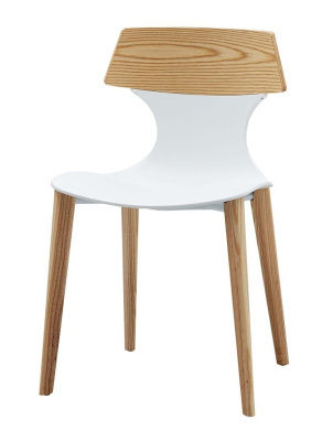 Стул DC-S083 белый/бук фото Стул DC-S083 белый/бук. Фото №3