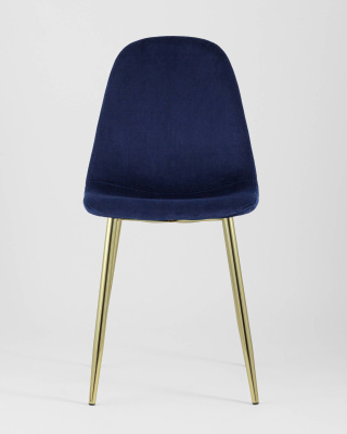 Стул Валенсия велюр синий золотые ножки фото Стул Валенсия велюр синий золотые ножки. Фото №4