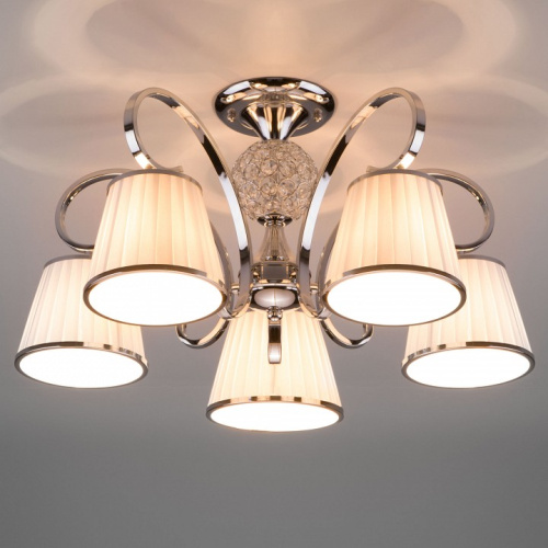 Потолочная люстра Eurosvet Tessa 60088/5 хром фото Потолочная люстра Eurosvet Tessa 60088/5 хром. Фото №2